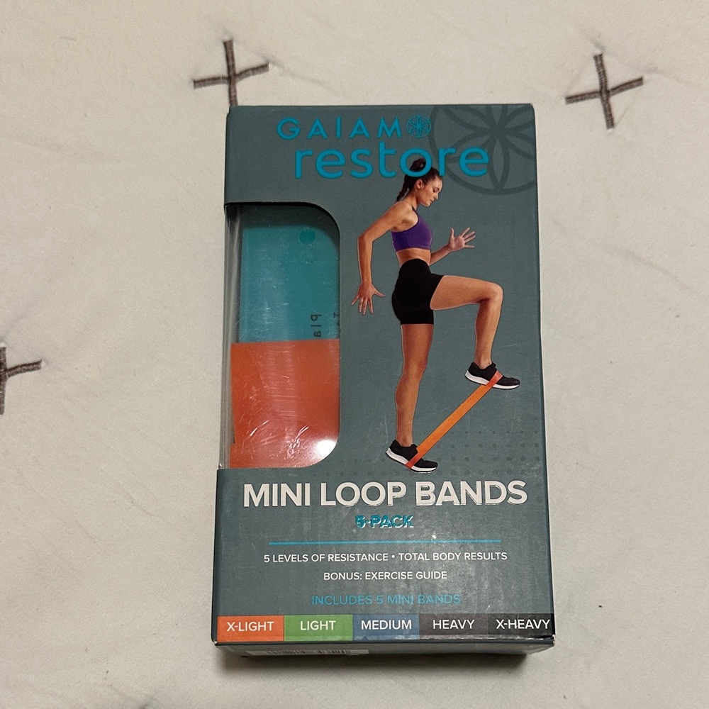 GAIAM Restore Mini Loop Bands Set - Blue and Orange